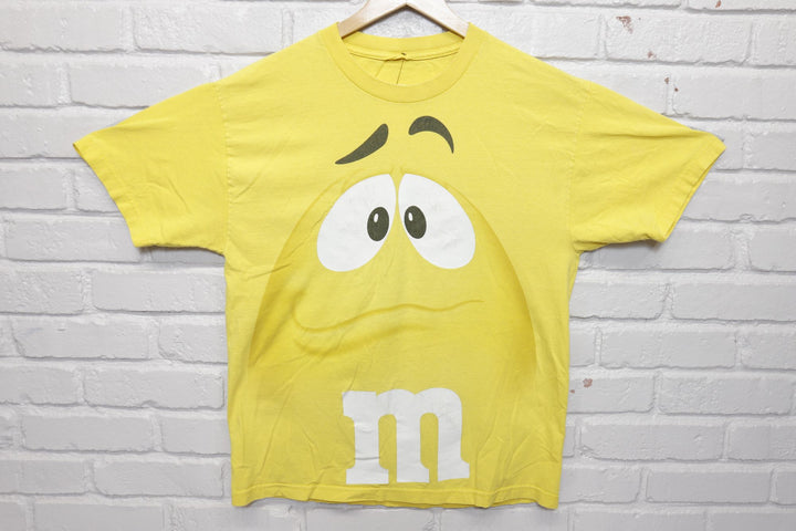Yellow M&M Vintage T Shirt Large 2000s