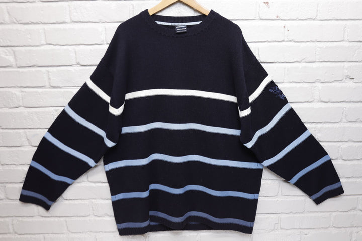 Southpole Vintage Striped Y2k Sweater 2000s XL