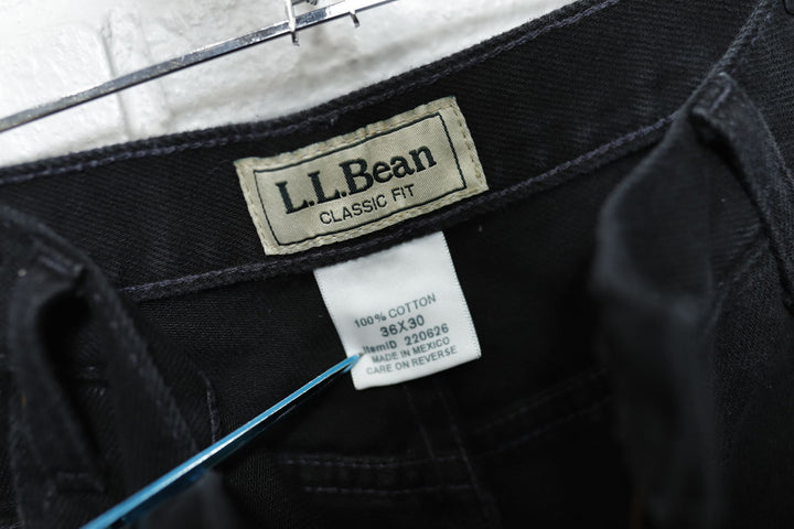 L.L. Bean Vintage Black Classic Fit Jeans 2000s 35/30