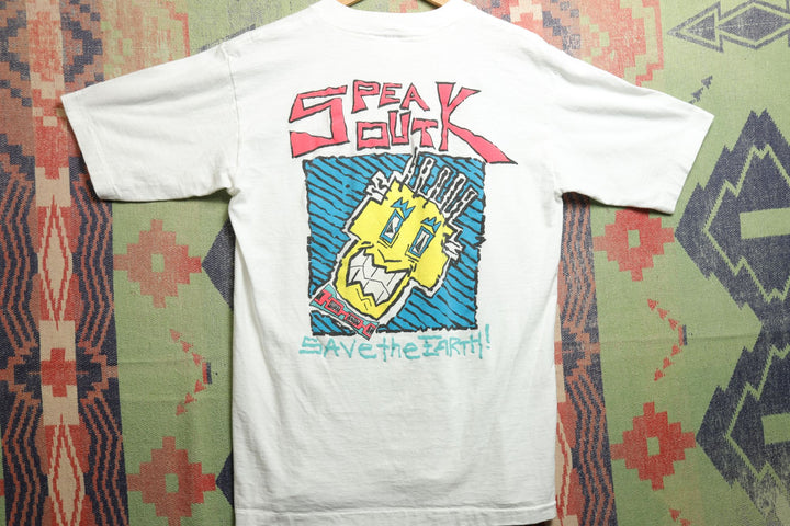 Speak out Save the Earth Vintage T Shirt Large 90s