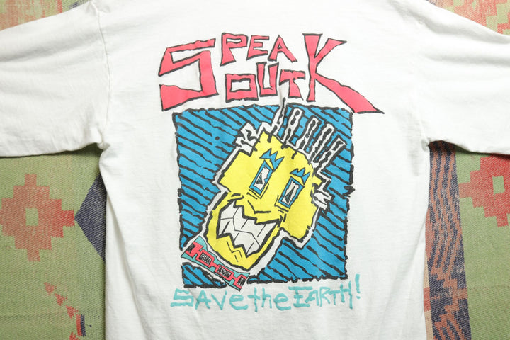 Speak out Save the Earth Vintage T Shirt Large 90s