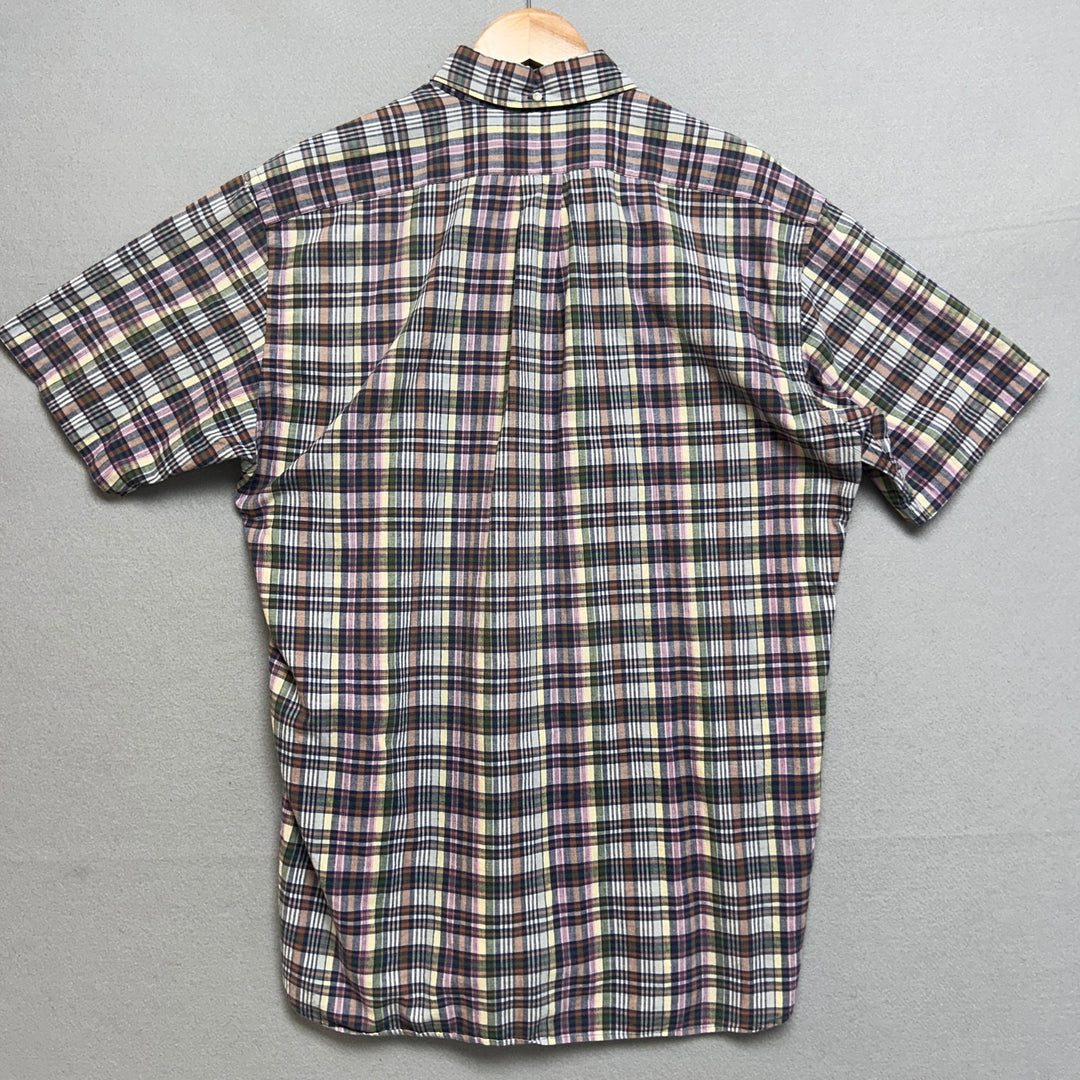 Vintage Polo Ralph lauren Plaid Button Down Shirt Size Medium