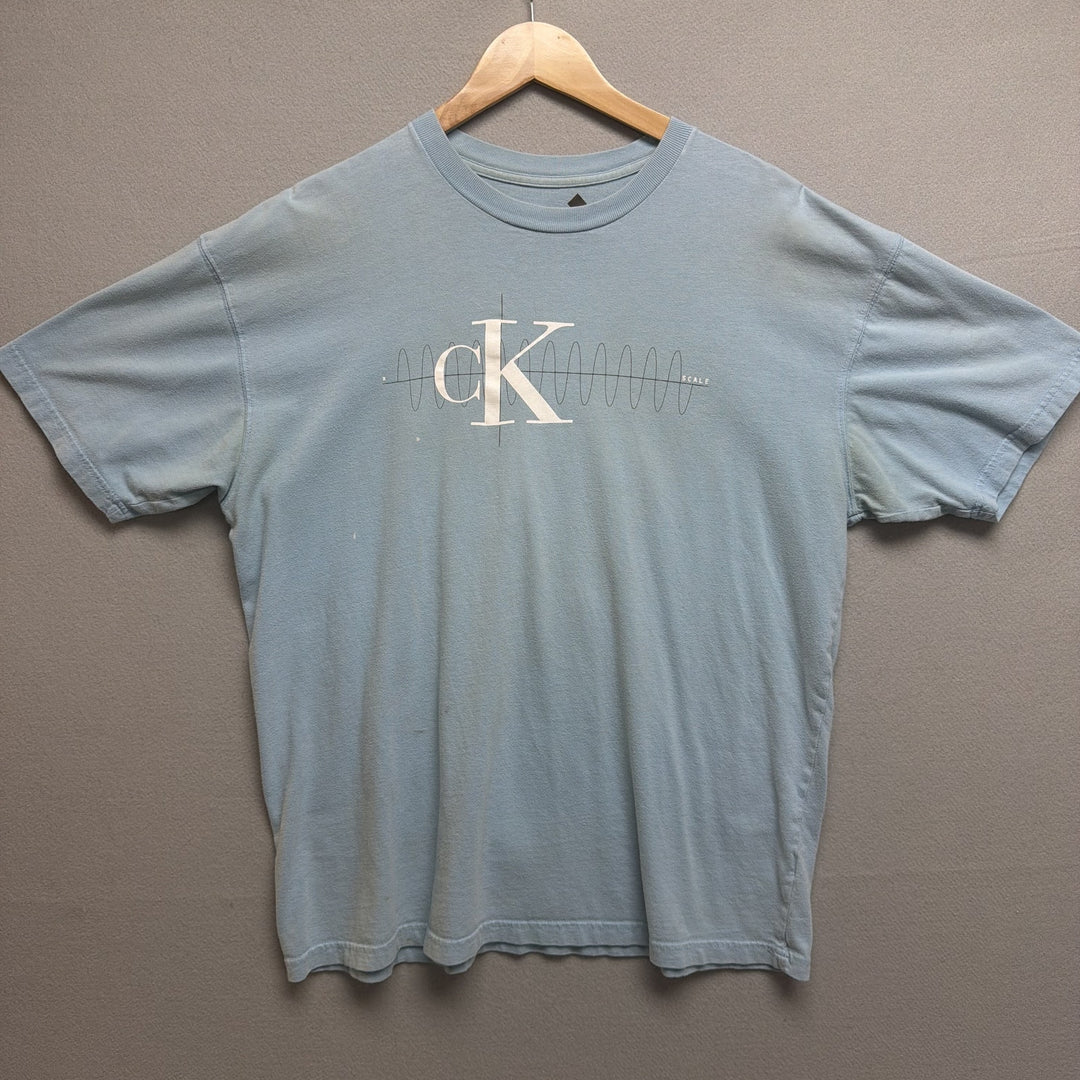 Vintage Y2K Calvin Klein Scale T Shirt Size