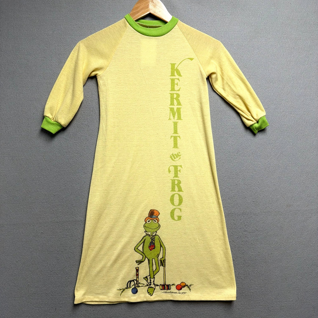 Vintage Kermit The Frog Kids Nightgown 1979 Size Small