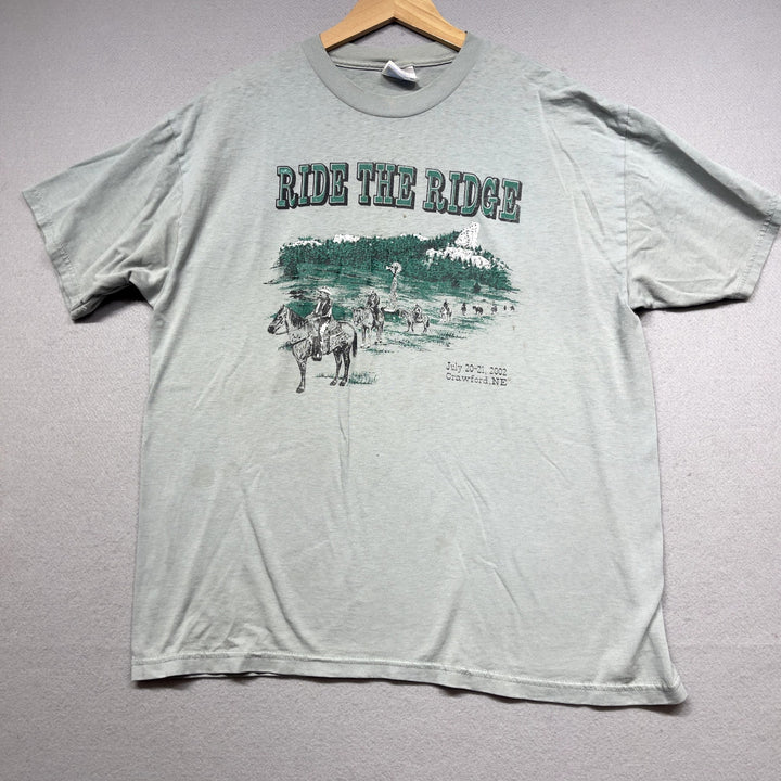 Vintage Ride The Ridge Cowboy T Shirt size Large