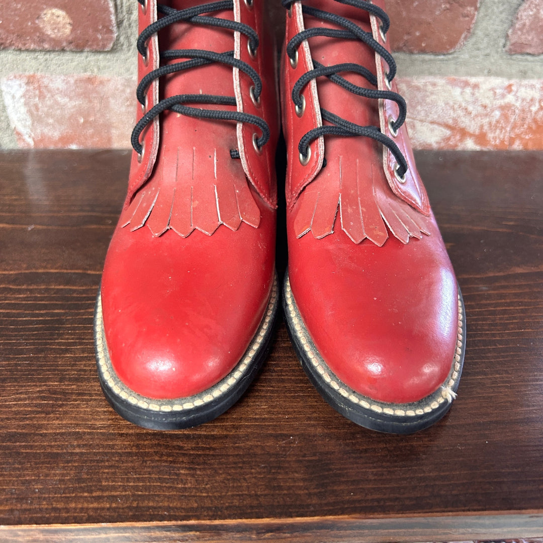 Vintage Justin Diamond J Kiltie Roper Boots Size 5B