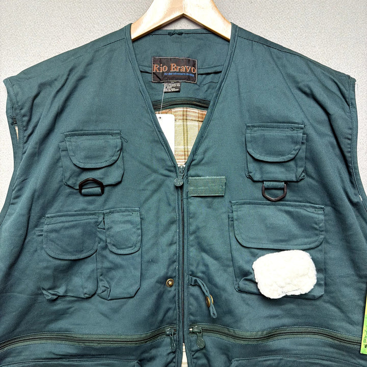 Vintage Rio Bravo Fly Fishing Green Vest Size XL