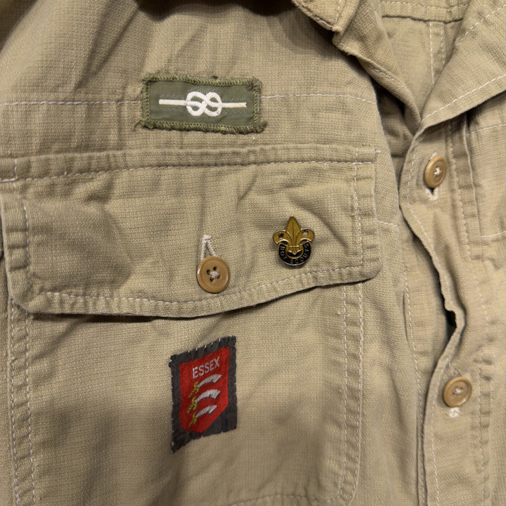 Vintage 50s Boy Scouts UK Button Down Shirt Size  Medium