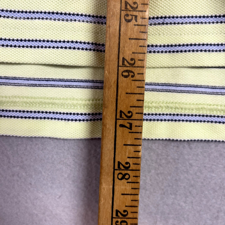 Brooks Brothers Yellow Striped Polo Shirt Size Large