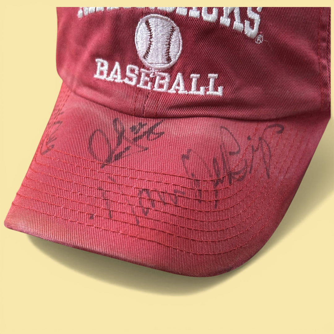 Vintage 2000s Arkansas Razorbacks Baseball Autographed Snapback Hat