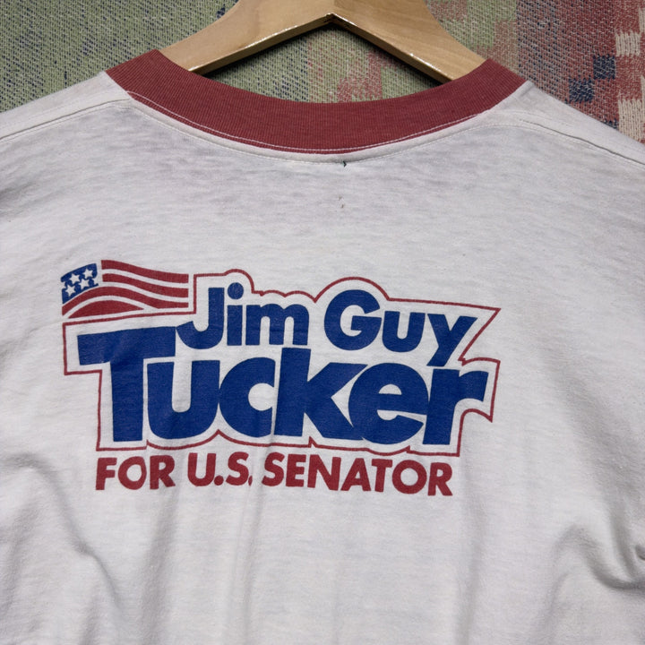 Jim Guy Tucker Senator Vintage T Shirt Size Medium 80s