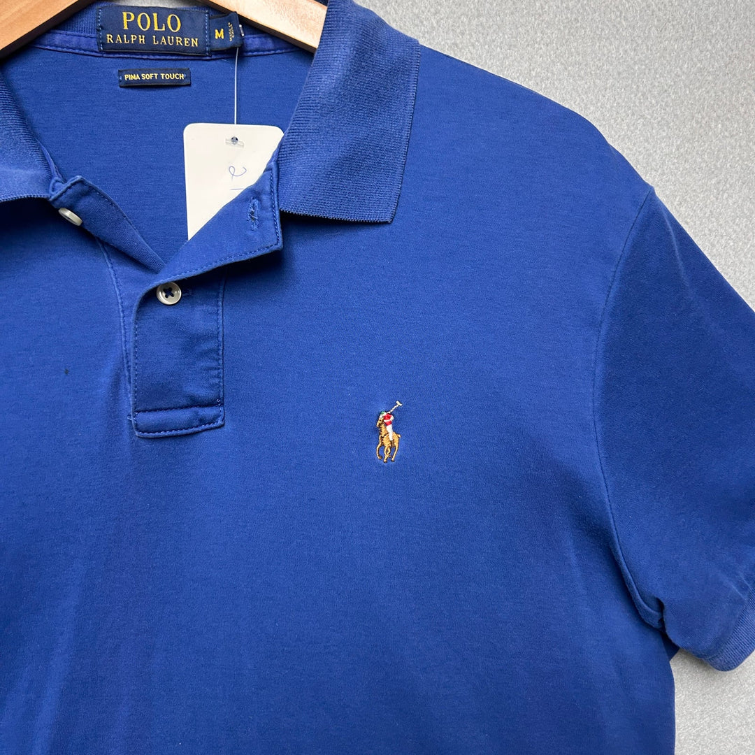 Men's Polo Ralph Lauren Blue Pima Cotton Medium Colored Pony