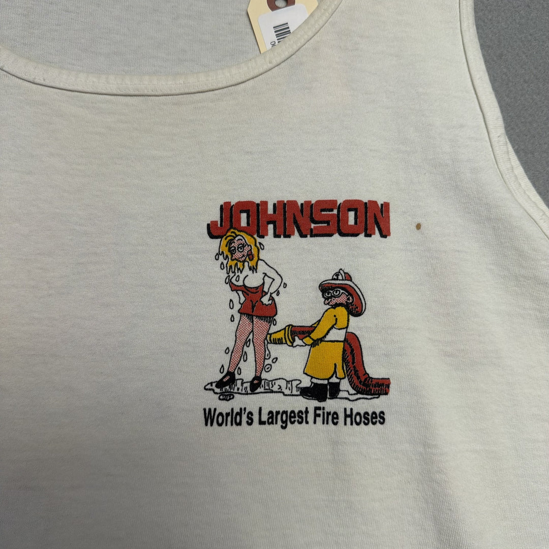 Vintage Big Johnson Tank Top Shirt Size Large