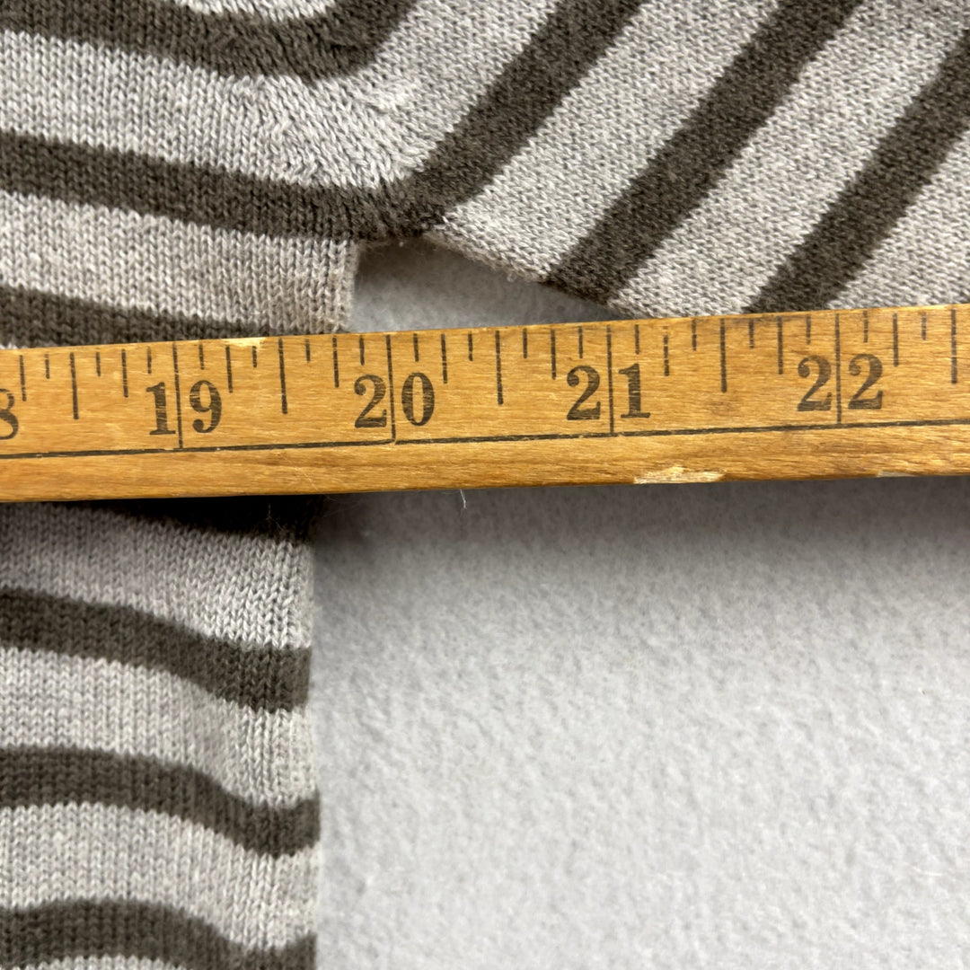 Y2k Elixir Gray Striped Full Zip Hoodie Size XXL