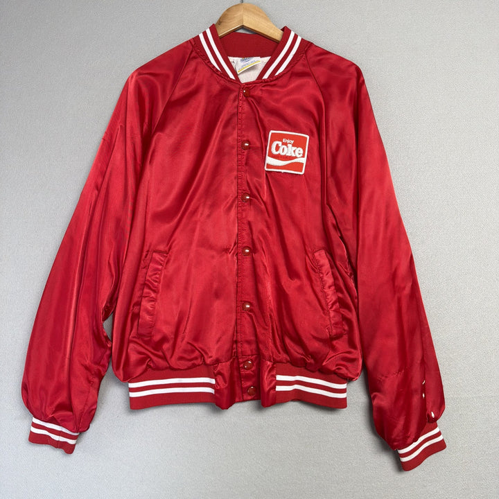 Vintage Enjoy Coke Coca Cola Bomber Jacket Size Large