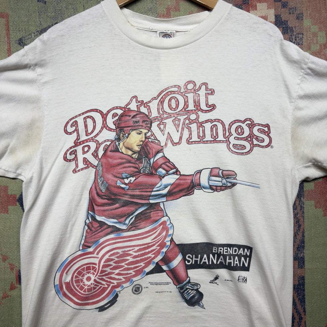 Detroit Red Wings Vintage Brendan Shanahan T Shirt Size Large 90s