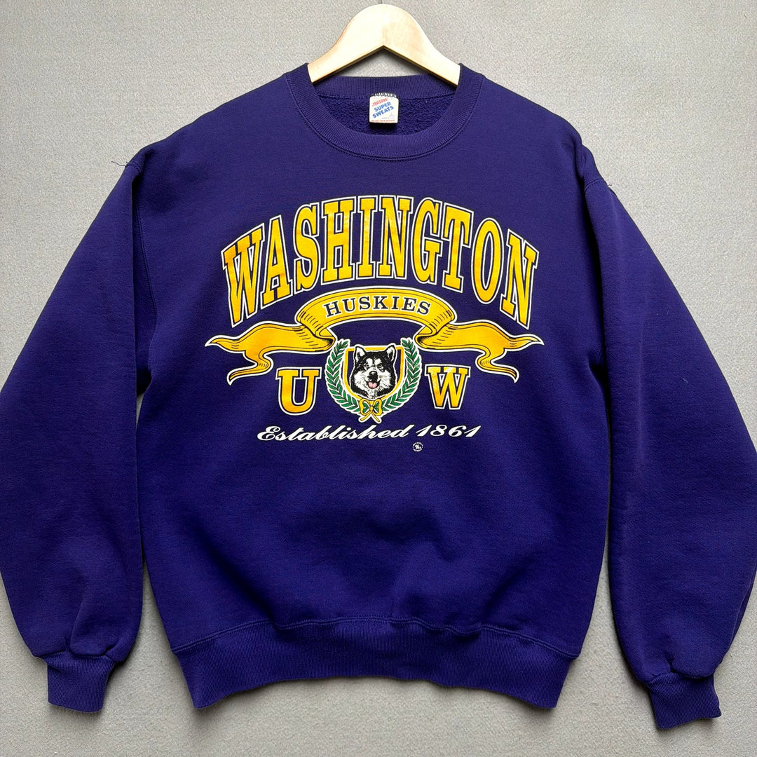 Vintage University of Washington Huskies Sweatshirt Size Large