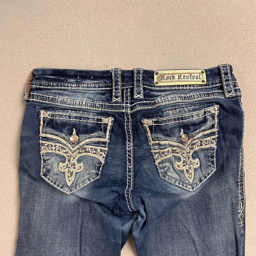 Women's Rock Revival Shaylee Straight Big Stitch Jeans 34x32