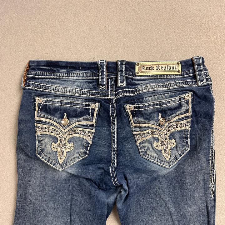 Women's Rock Revival Shaylee Straight Big Stitch Jeans 34x32