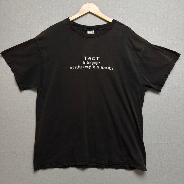 Vintage Y2K Tact Funny T Shirt Size XL