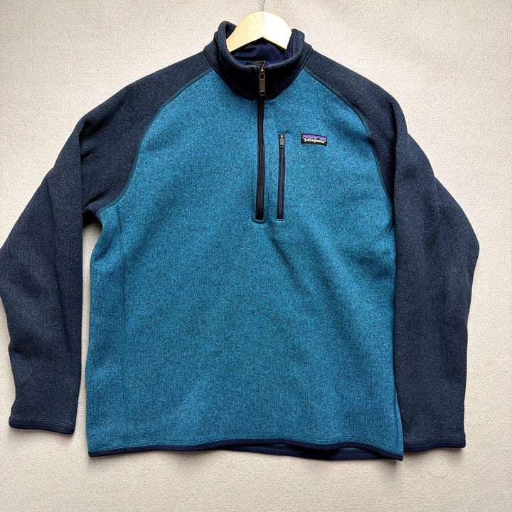 Patagonia Better Sweater Blue Quarter Zip Size Large