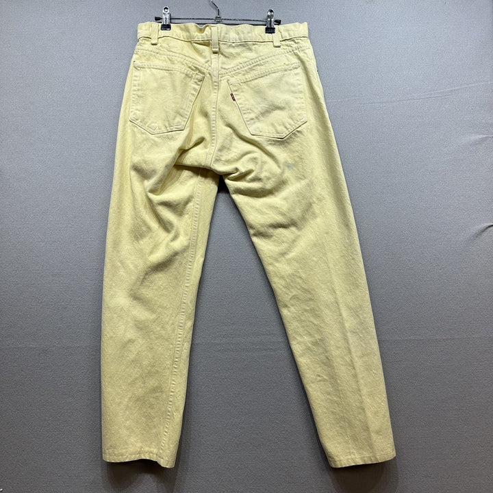Vintage 90s Levi's 505 Yellow Jeans Size 32
