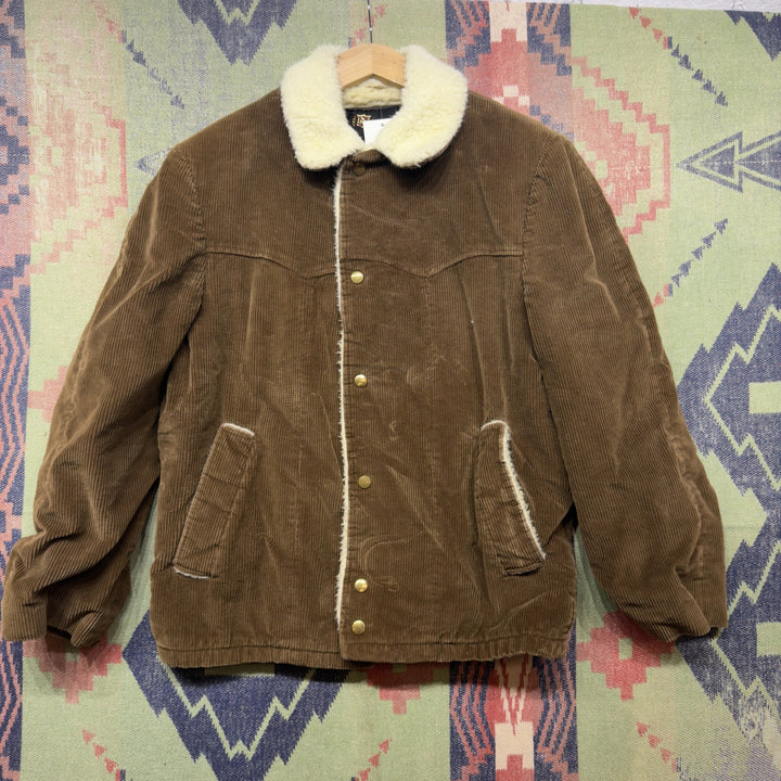 Cresco Vintage Corduroy Sherpa Jacket Small 70s