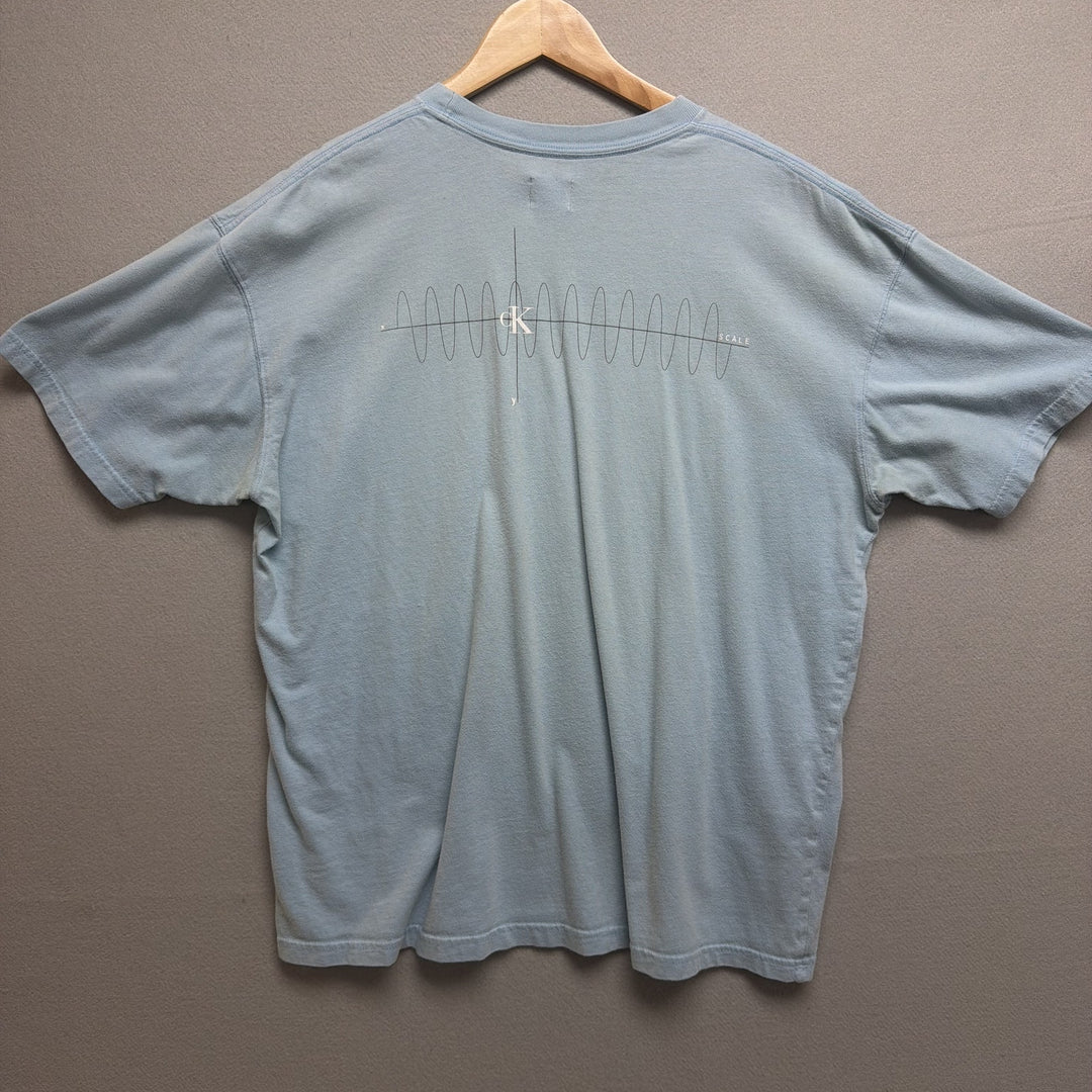 Vintage Y2K Calvin Klein Scale T Shirt Size