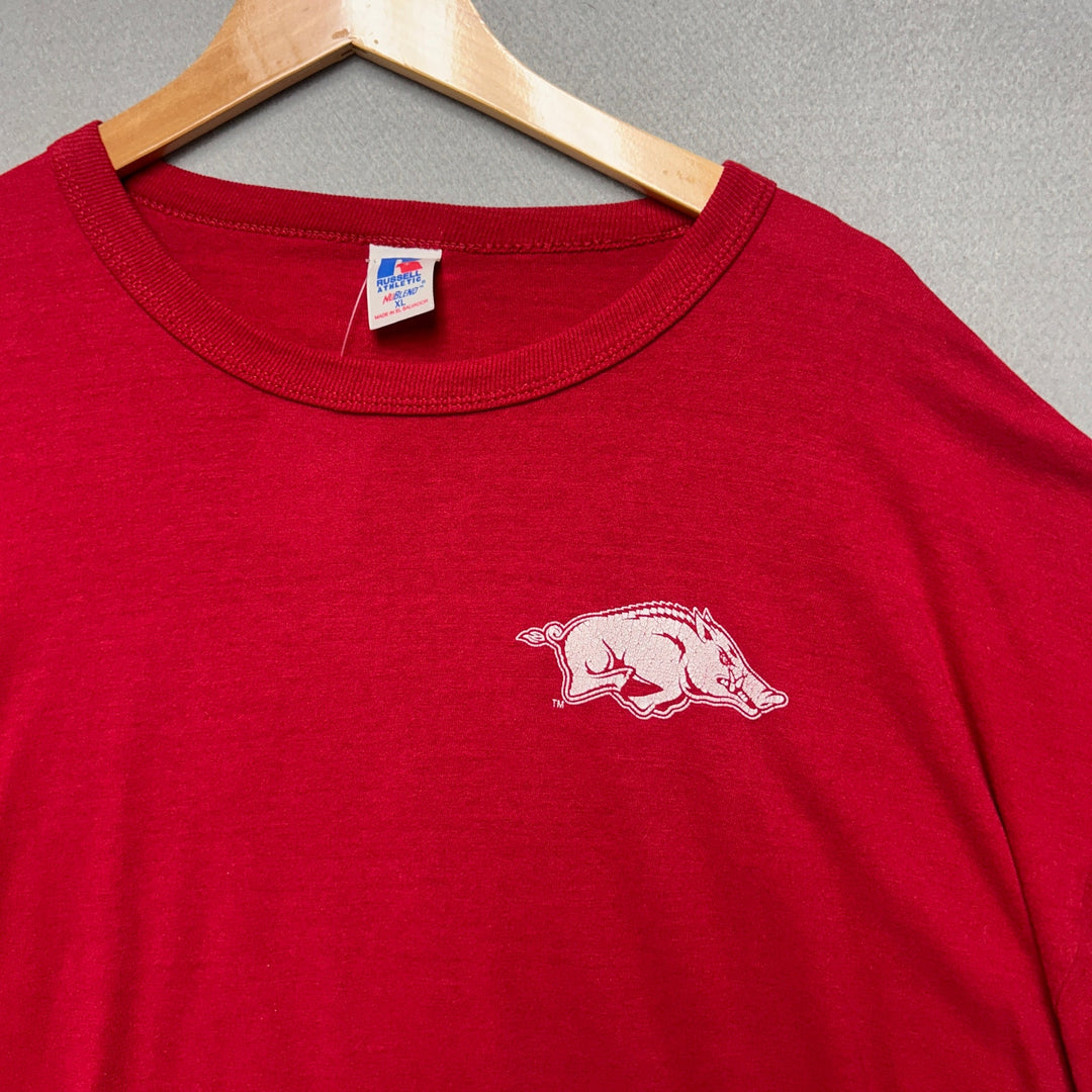 Vintage University Of Arkansas Root Hog T Shirt Size XL