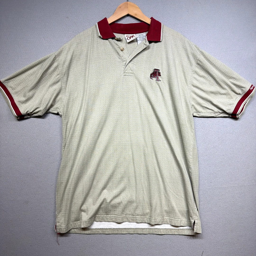 Vintage University of Arkansas Red Oak Polo Shirt Size XL