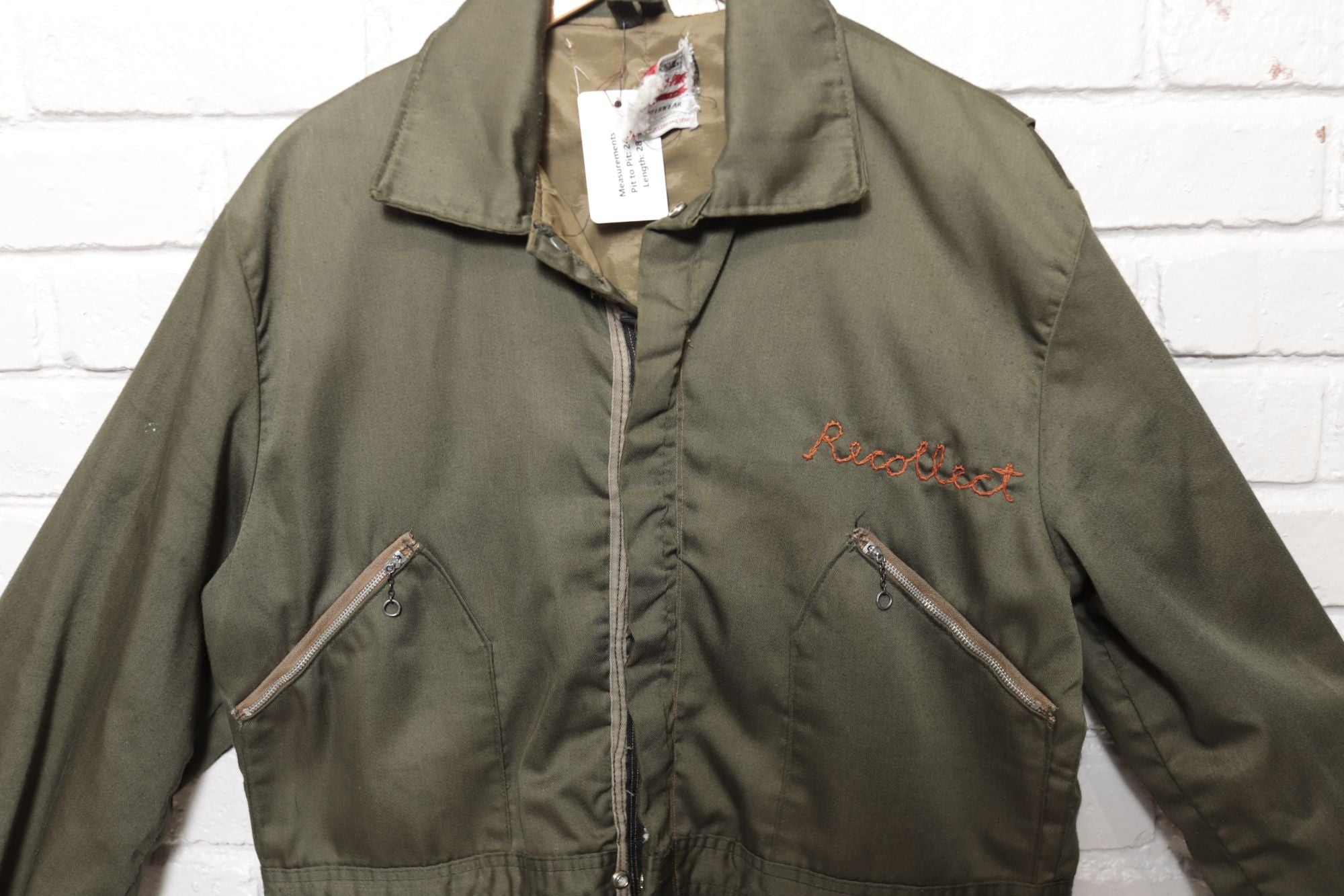 70s Vintage Recollect Custom Cropped Jacket Size Large