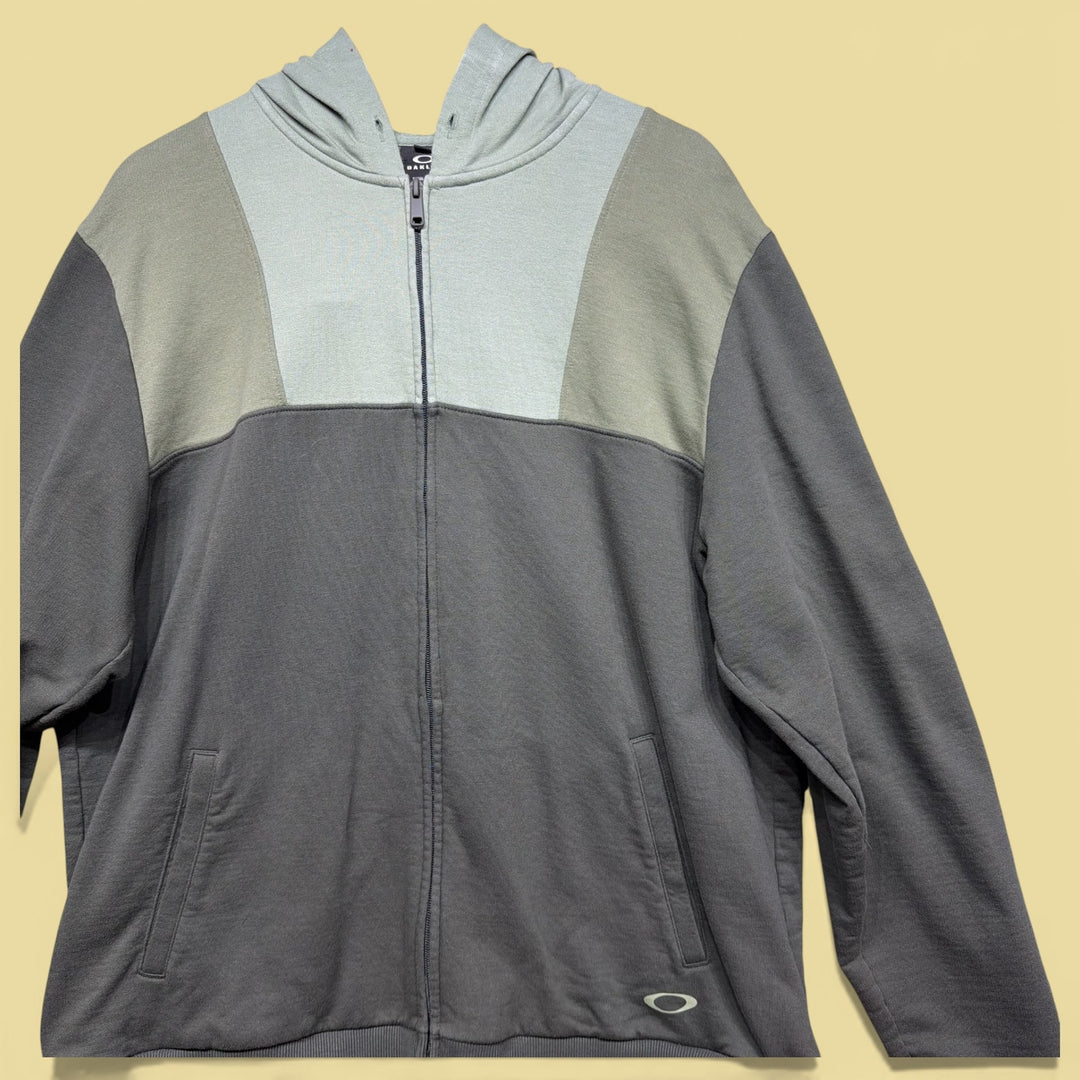 Oakley Green Color Block Hoodie Size XL