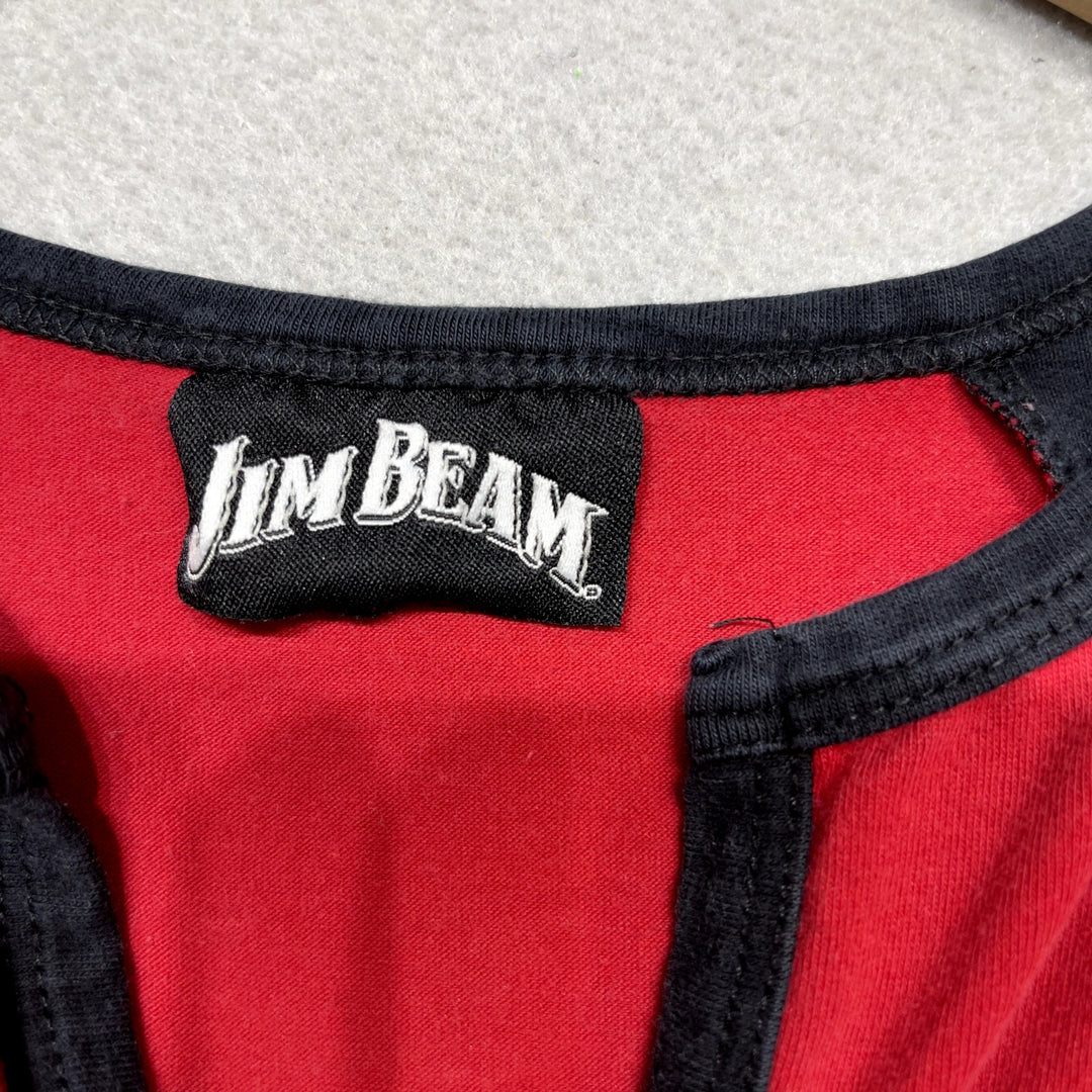 Vintage Jim Beam Women's V Neck T Shirt Size Small