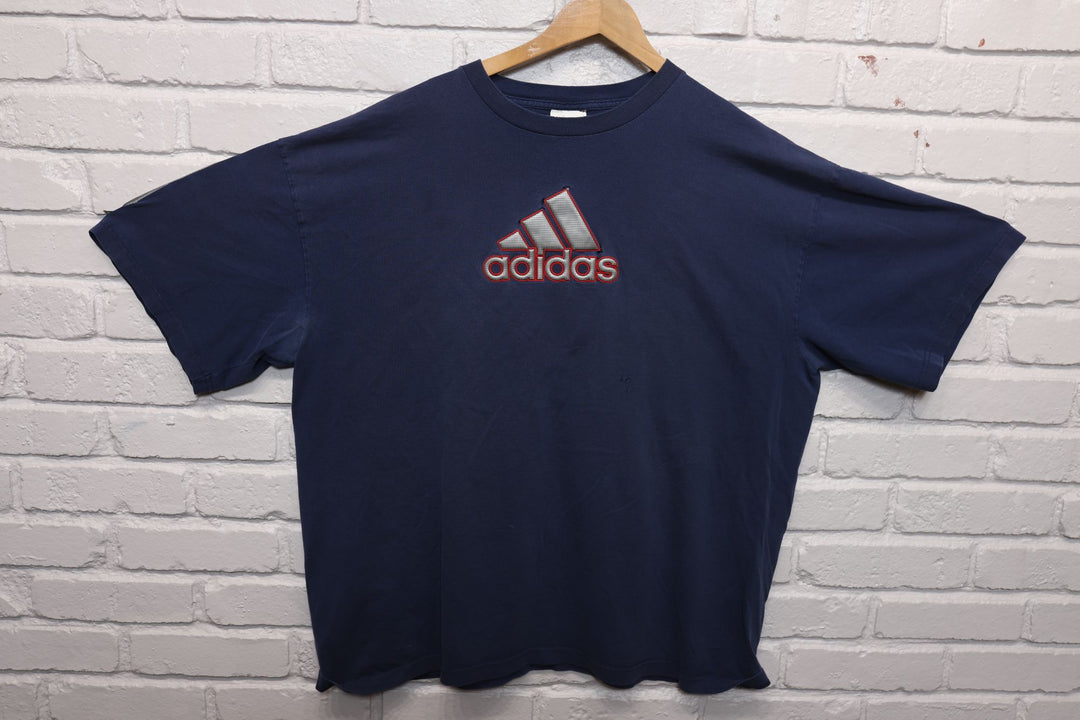 2000s Vintage Adidas Distressed T Shirt Size xxl