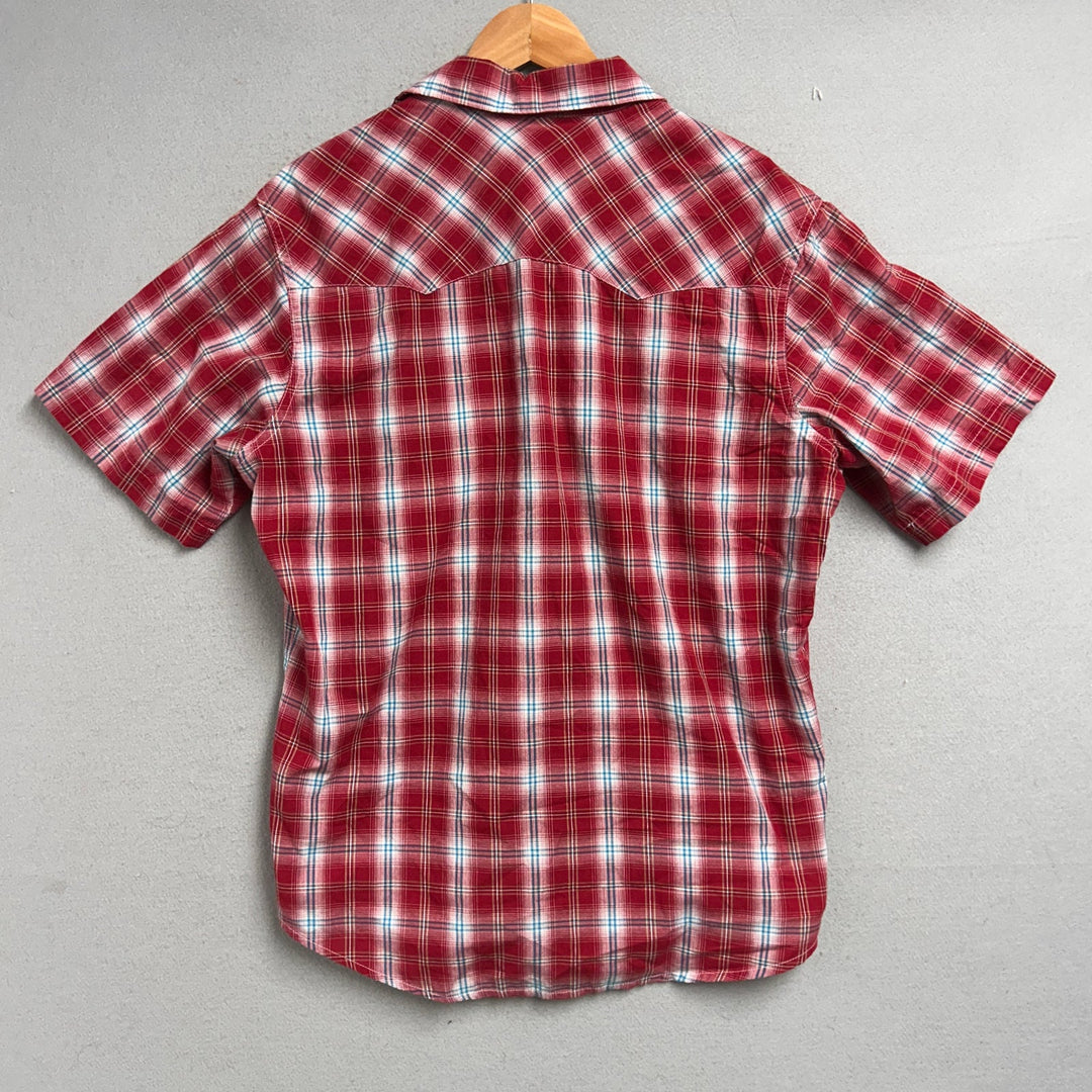 Vintage Wrangler Red Pearl Snap Shirt size XXXL