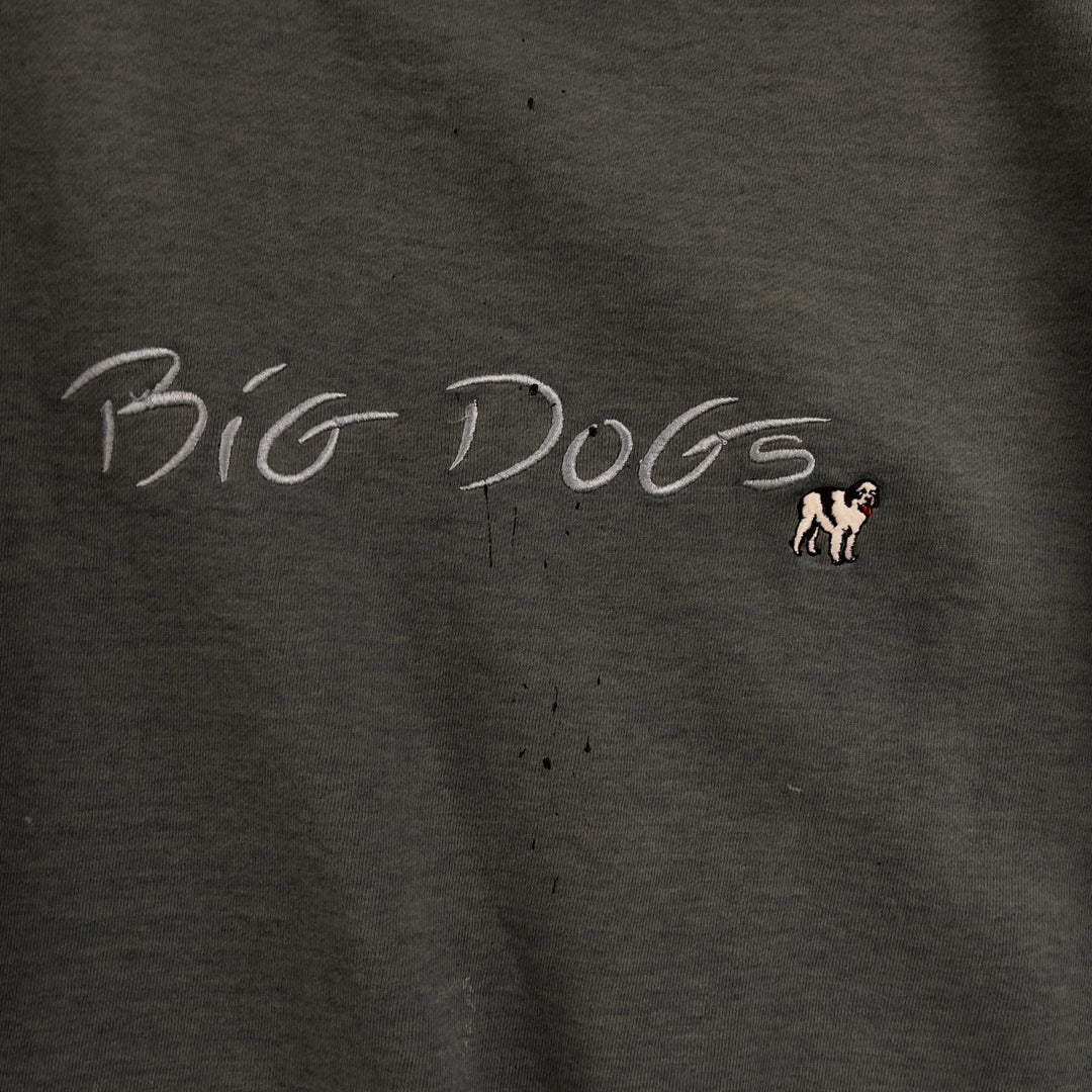 Vintage 90's Big Dog Embroidered Green Sweatshirt Size 3XL
