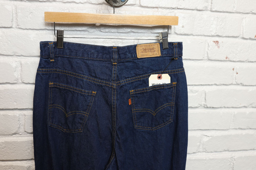 80s levis 514 embellished pocket dark wash jeans size 30/32