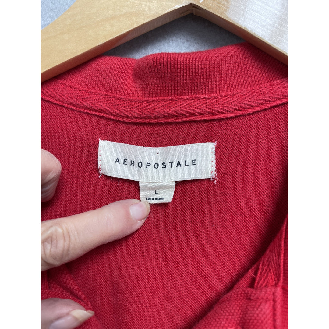 Y2K Aeropostale Red Polo Shirt Size Large