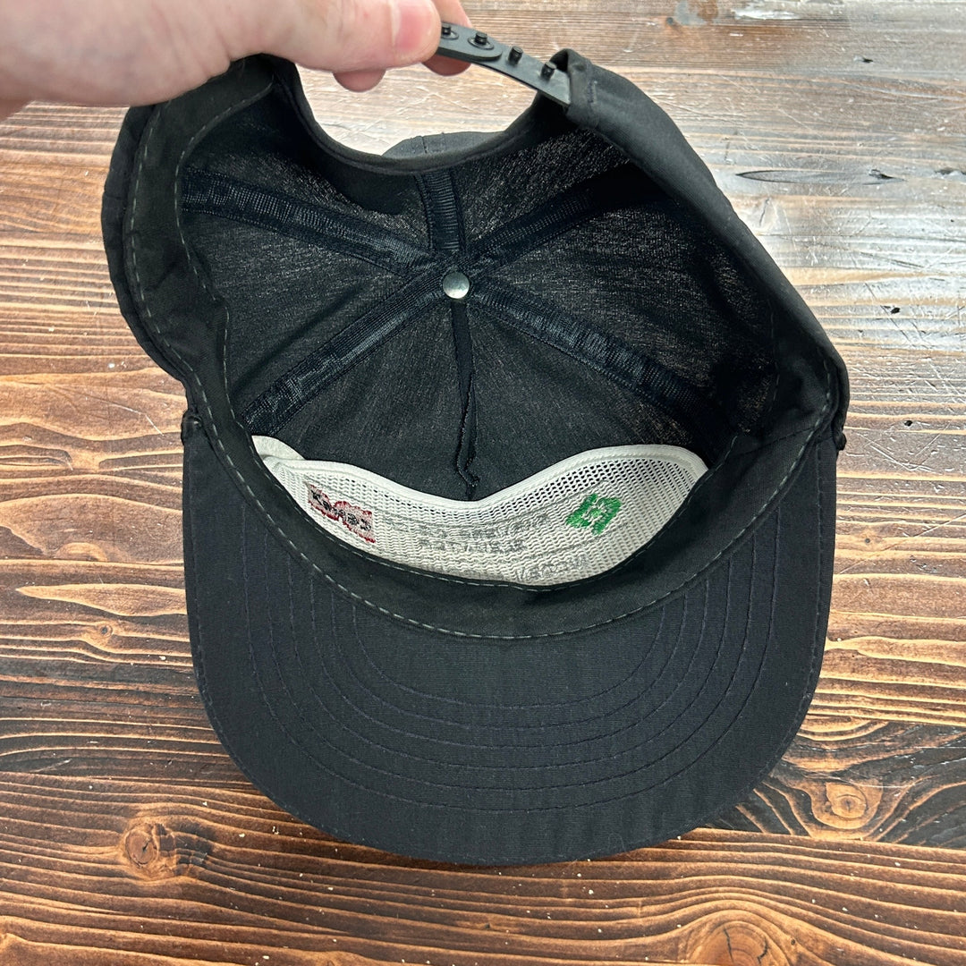 Vintage Woden Hutchins IA Farmers Co-Op Black Snapback Hat