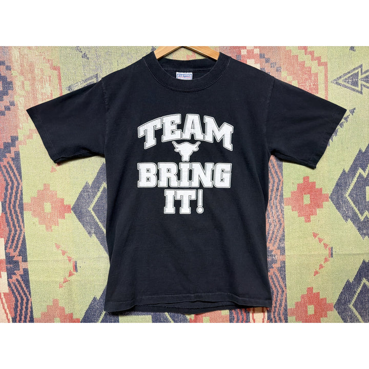 The Rock WWF Team Bring It Vintage T Shirt Size Small 2000s
