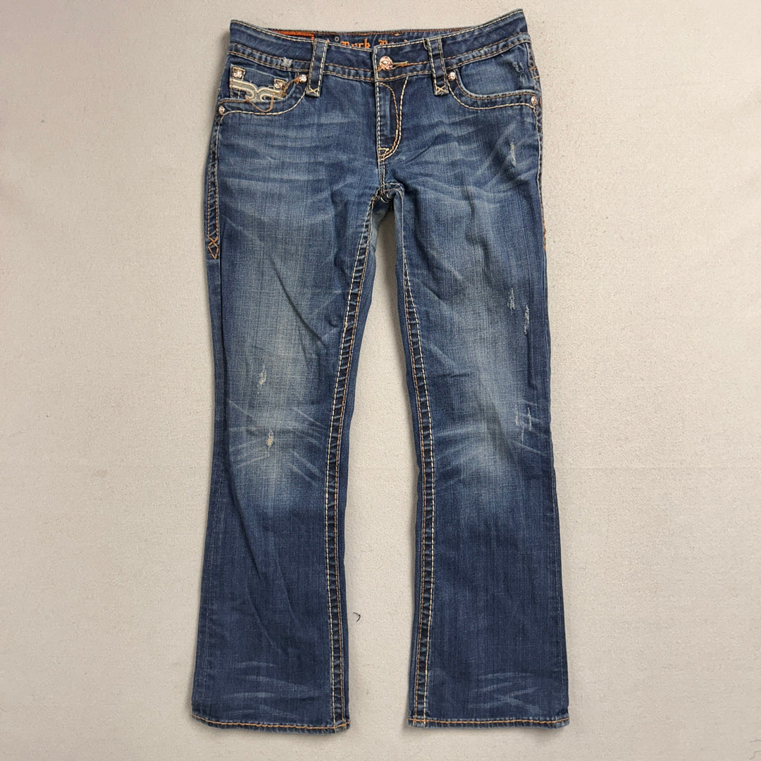 Women's Rock Revival Paula Boot Cut Big Stitch Jeans 34x32
