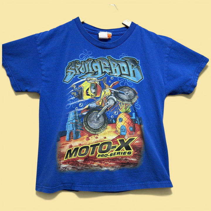 Vintage 2000s Spongebob Moto X T Shirt Size Medium
