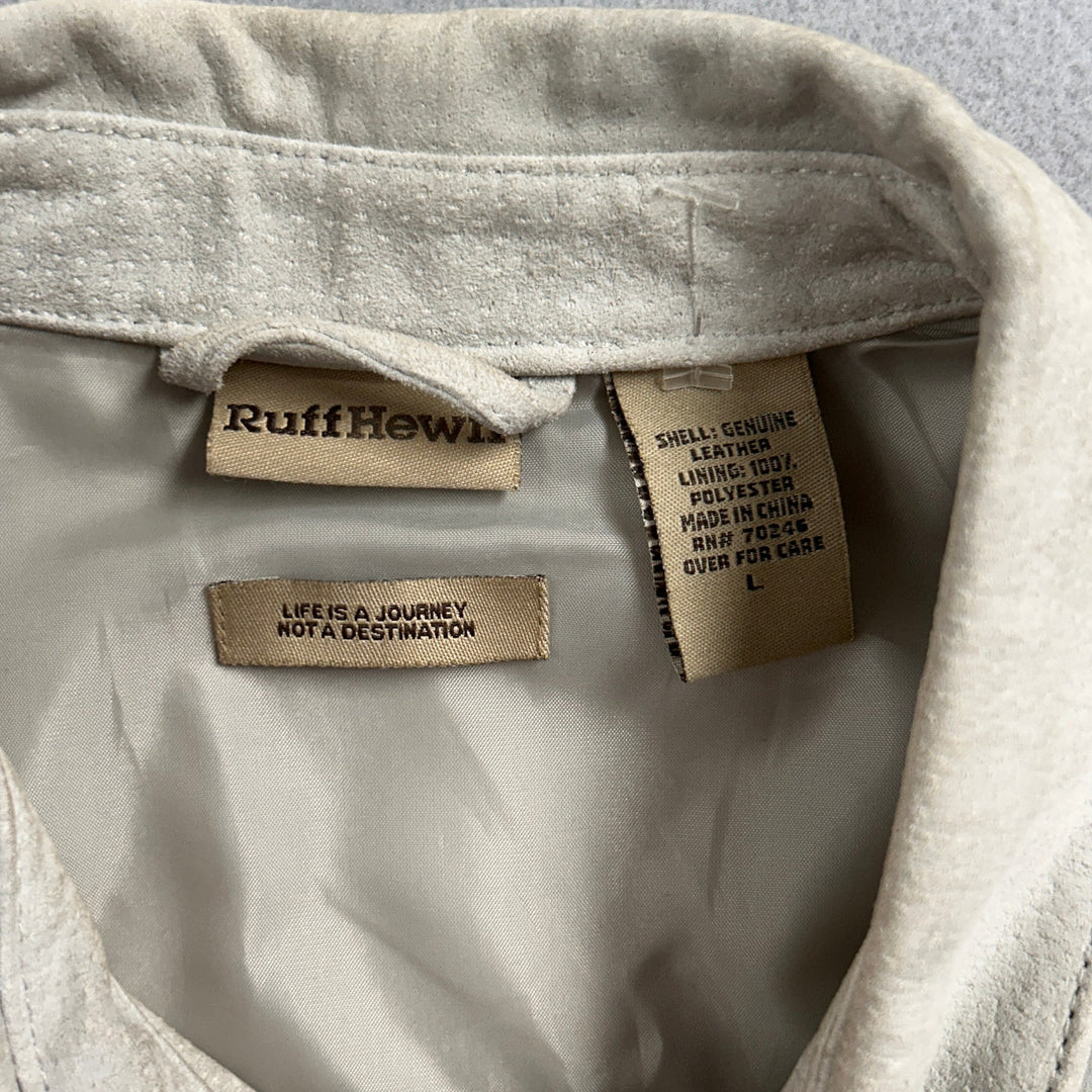 Ruff Hewn Suede Pearl Snap Western Jacket Large