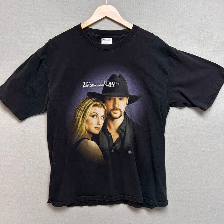 Y2K Tim McGraw & Faith Hill Souls Tour 2000 Concert Shirt Black Size L