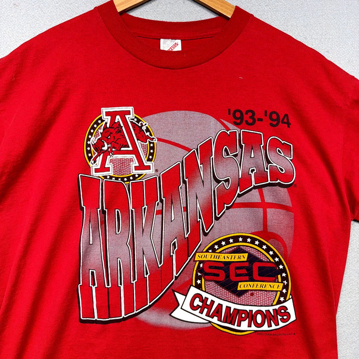 Vintage University of Arkansas SEC Champions T Shirt Size XL