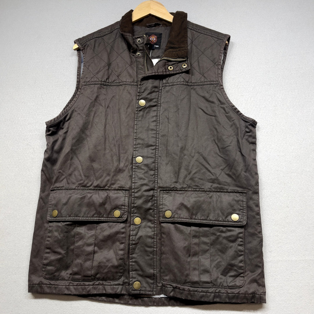Mountain And isles Waxed Cotton Vest Size Large