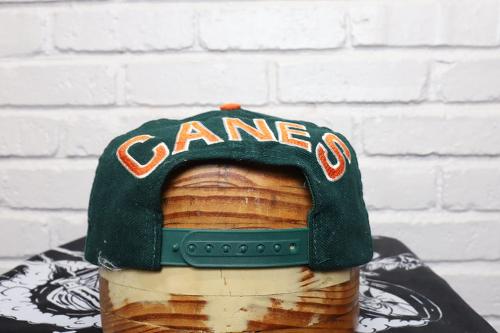 90s Vintage University of Miami Hurricanes Apex One Snapback Hat