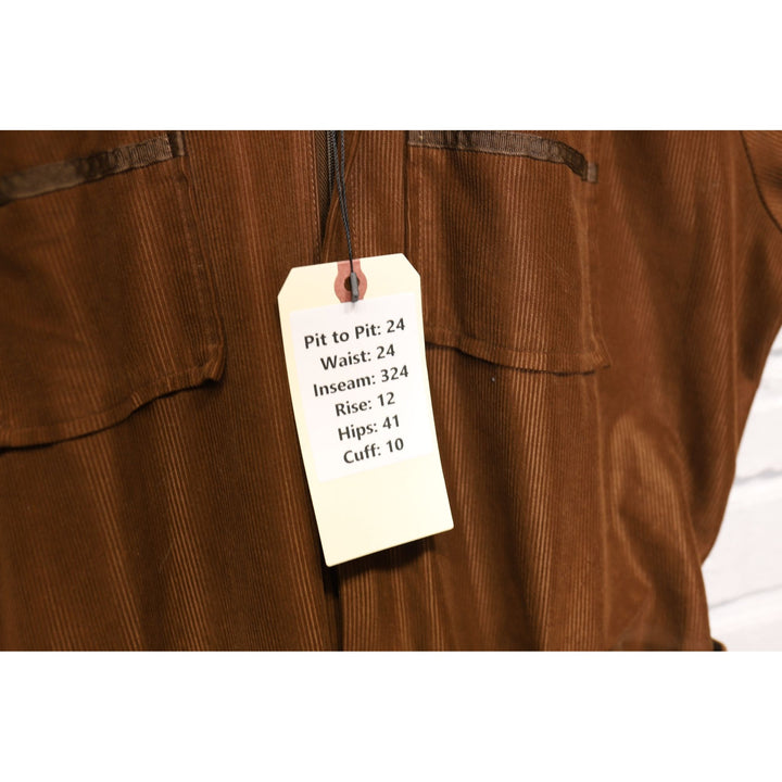 70s Vintage Bill Parry Corduroy Jumpsuit Coveralls Size Large