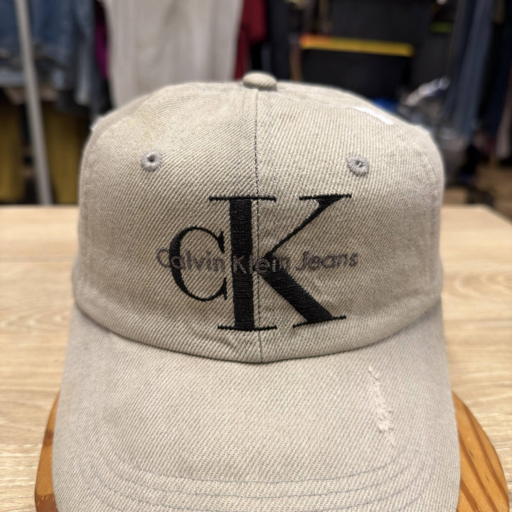 Vintage Y2K Calin Klein Distressed Denim Strap Back Hat