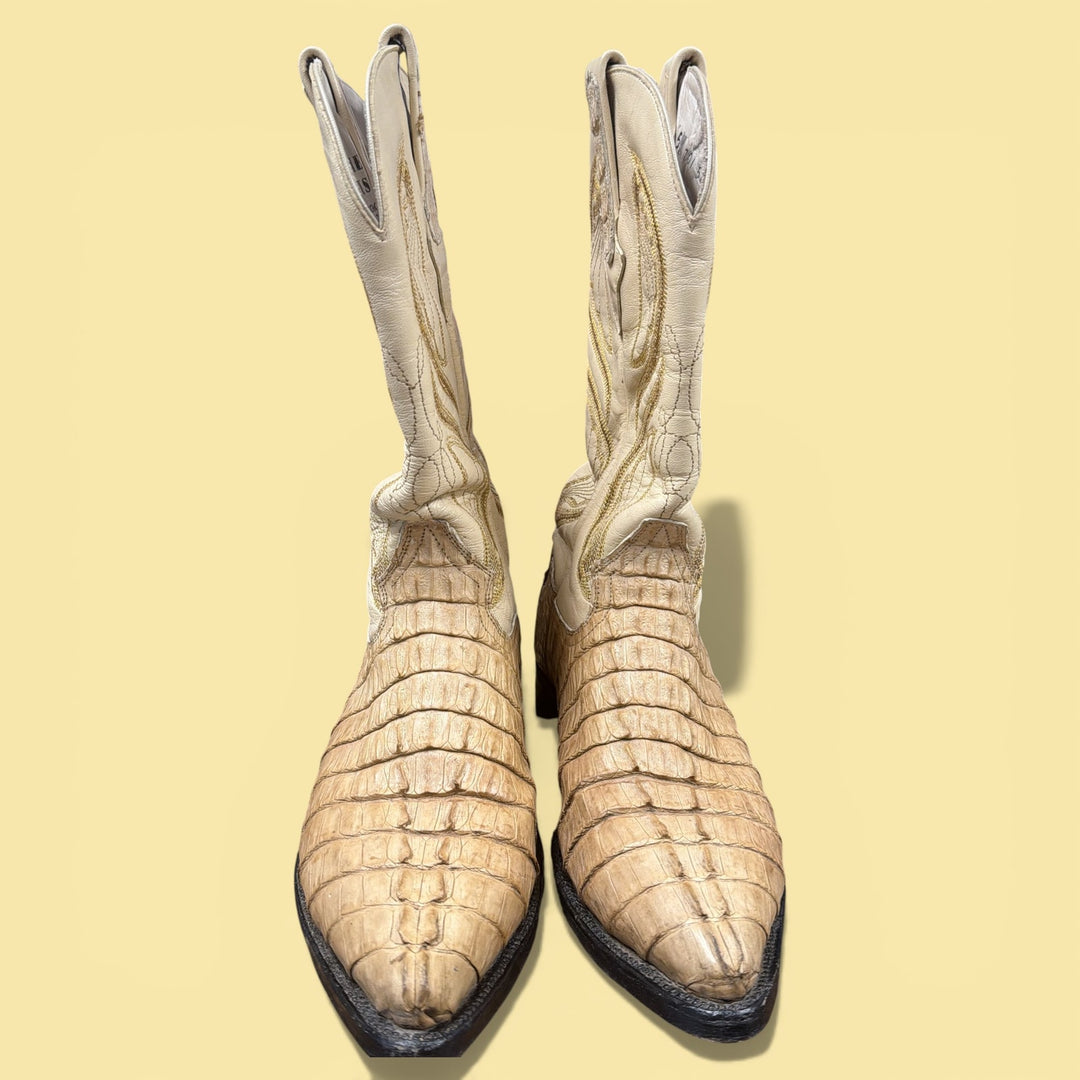 Cuadra Caiman Exotic Leather Cowboy Boots Size 7.5